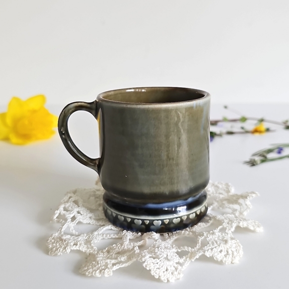 1960s Vintage Wade Pottery Irish Porcelain Hunting Scene Dog Mug Shamrock Trim - Picture 4 of 14